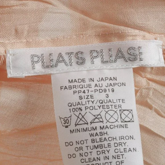 Issey Miyake Pleats Please Peach Crinkle Pleat Jacket